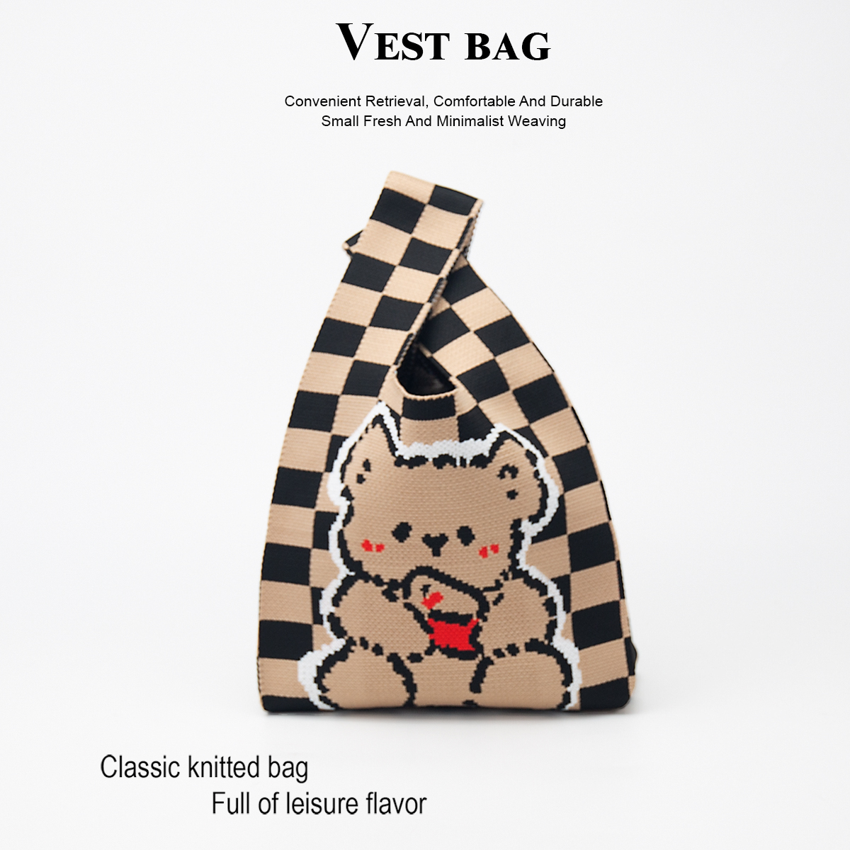 Phone Accessories In China - Cute Knitted Handbag for Girls, Large