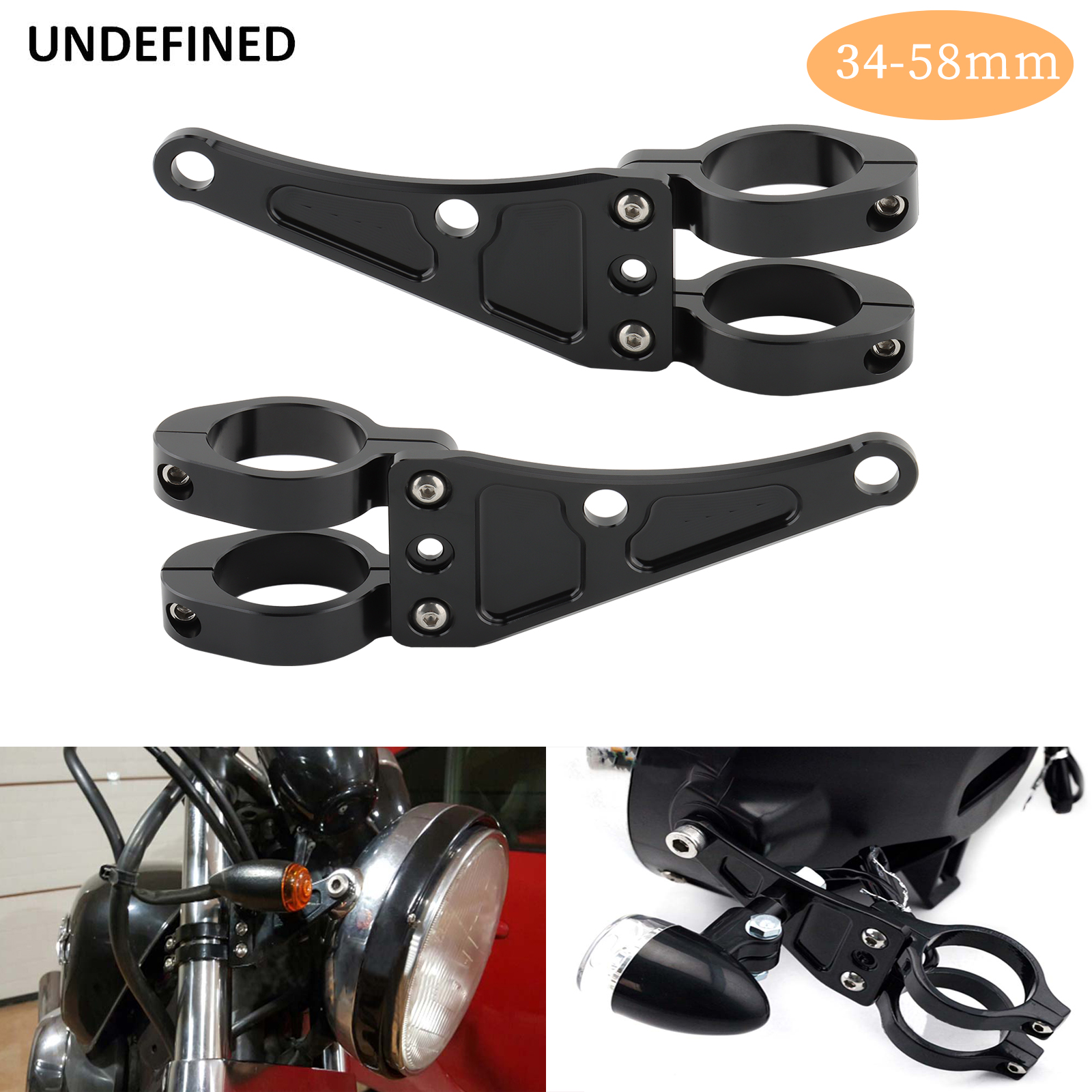Phone Accessories Company - 33mm-58mm Headlight Bracket Mount Clamps Fork