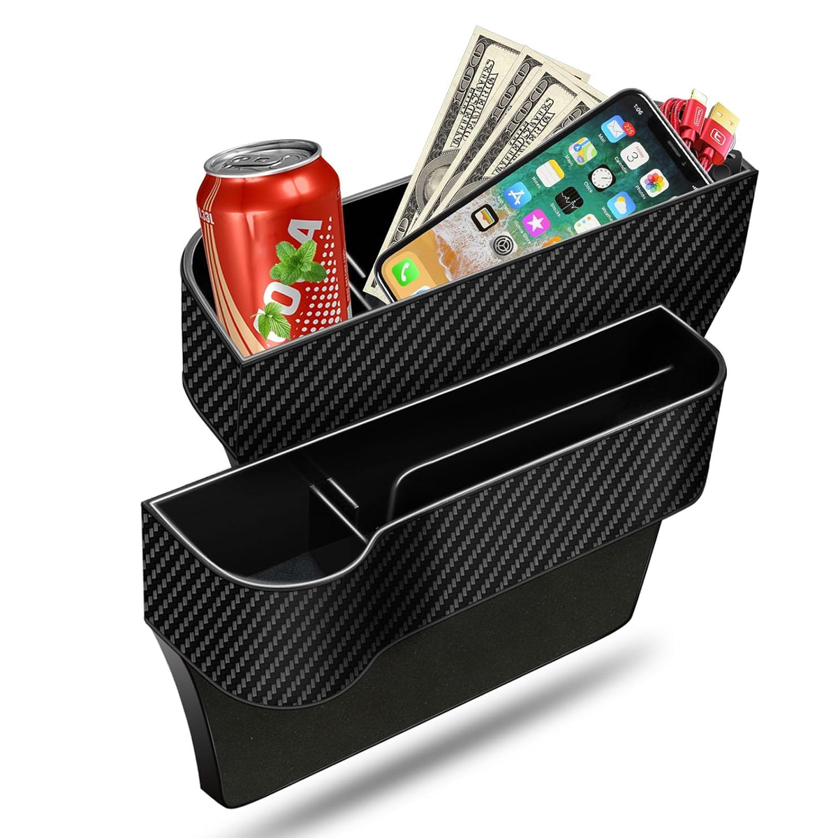 Phone Accessories Organizer - Car Seat Gap Storage Box, Multi-functional
