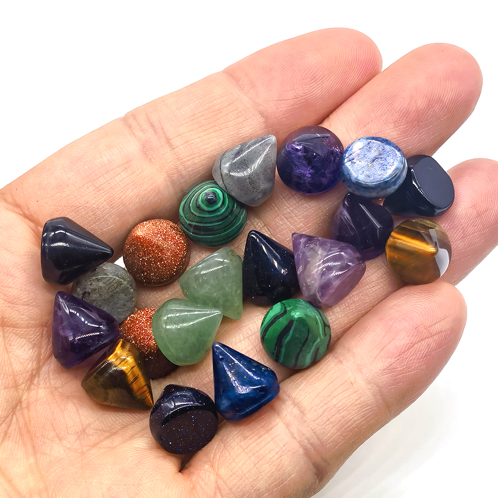 Phone Accessories Europe - 10*10mm Natural Crystal Stone Bullet Cone