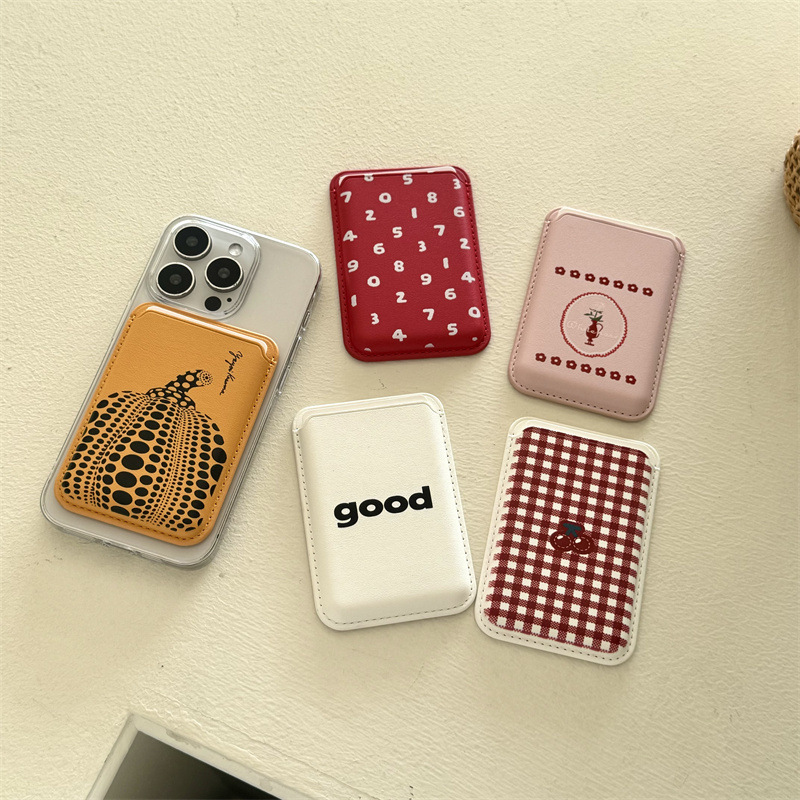 Phone Accessories For Teen Girls - Cute Cartoon PU Leather Magnetic Card