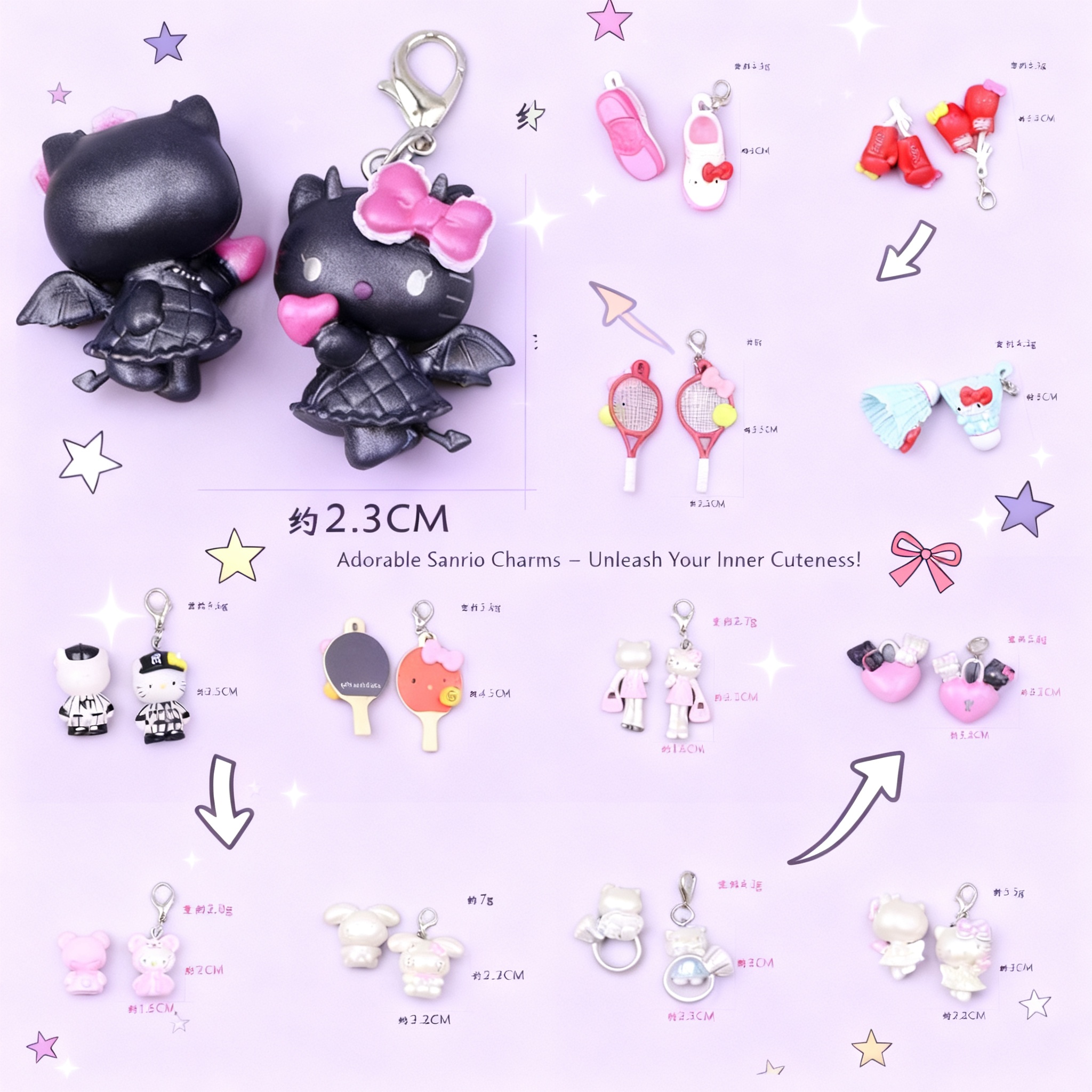 Phone Accessories In China - Cute Anime Hello Kitty Keychain Versatile