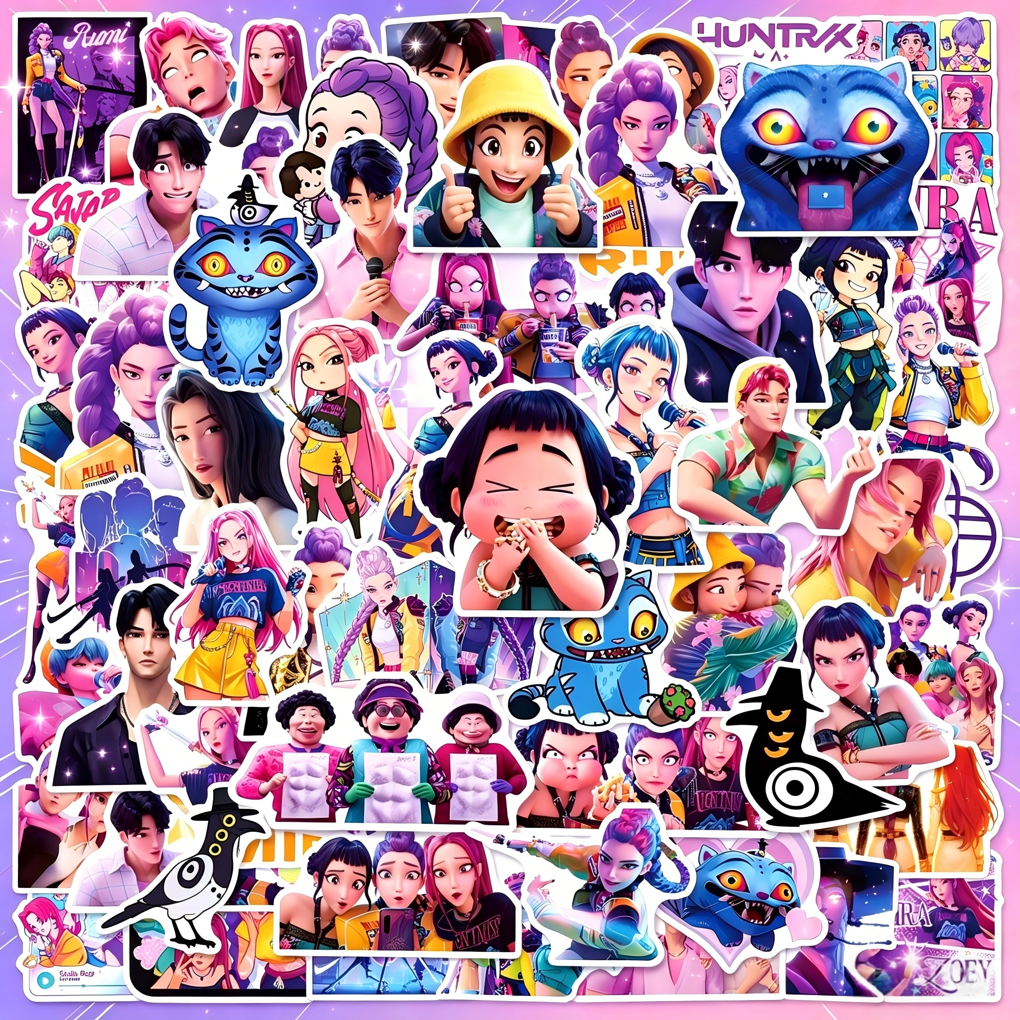 Phone Accessories For Teen Girls - 60PCS Cartoon Stickers Y2K Aesthetic Waterproof