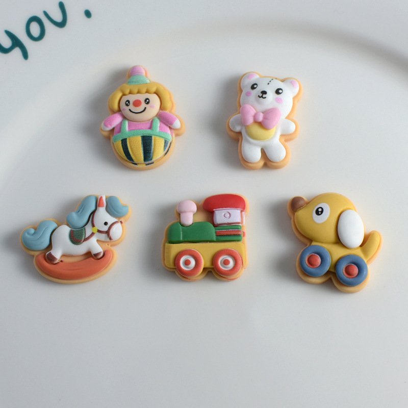 Phone Accessories Europe - 10Pcs/Lot Cute Flatback Resin Cabochon Circus