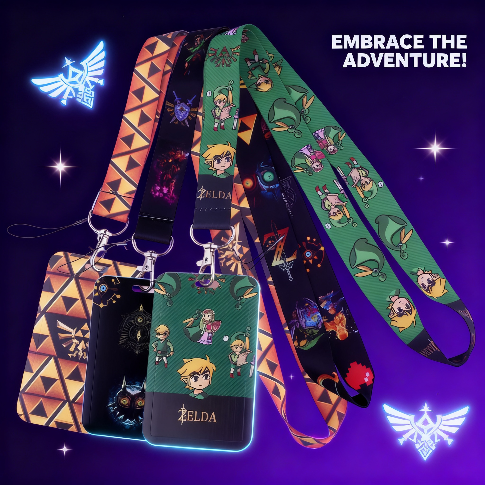 Phone Accessories Keychain - Cartoon Game Lanyards for Key Neck