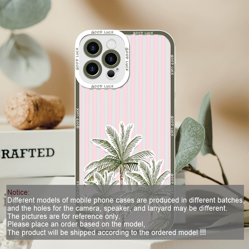 Summer Palm Coconut Tree Strip - مراجعة Phone Case Clear وسعره