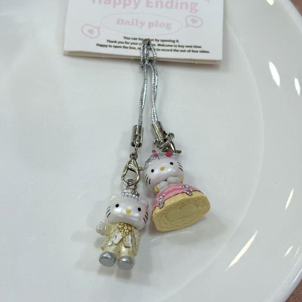 Kawaii Hello Kitty Wedding Dre - مراجعة Phone Accessories Keychain وسعره