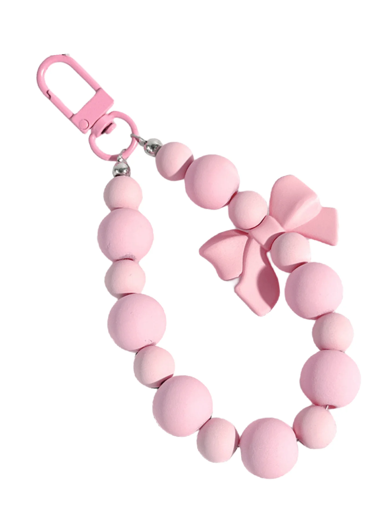 1pc Pink Pearl Bow Keychain Mo - مراجعة Phone Accessories For Teen Girls وسعره