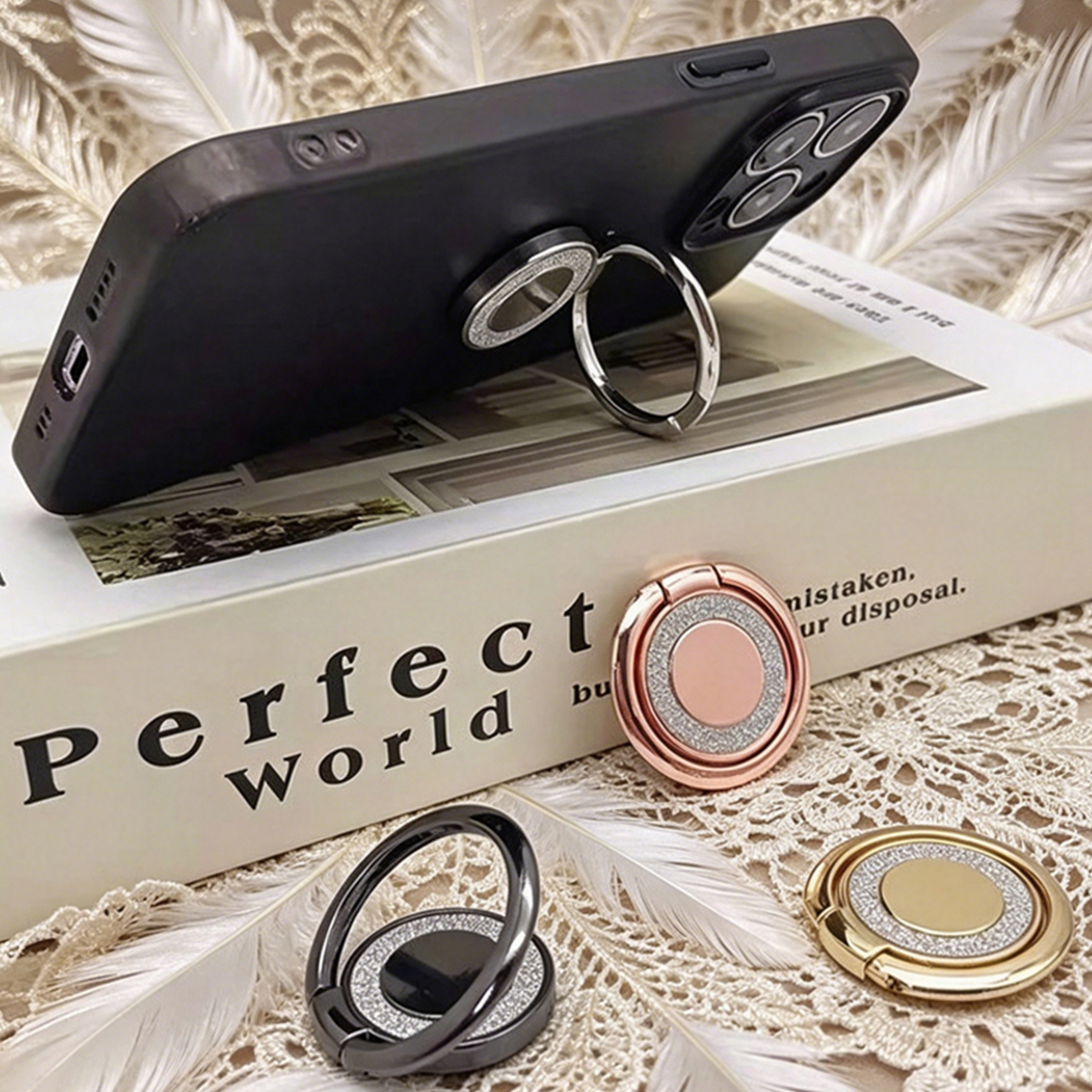 Universal Glitter Phone Ring H - مراجعة Phone Accessories And Gadget وسعره