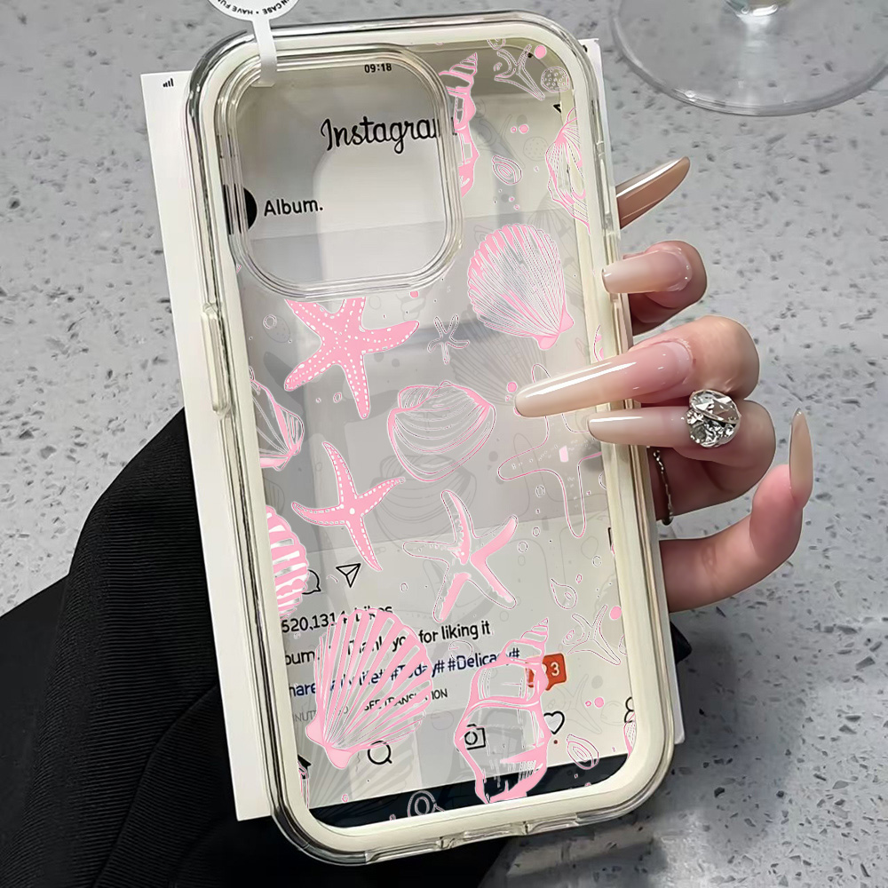 Summer Pink Seashell Clear Pho - مراجعة Phone Accessories To Sell وسعره