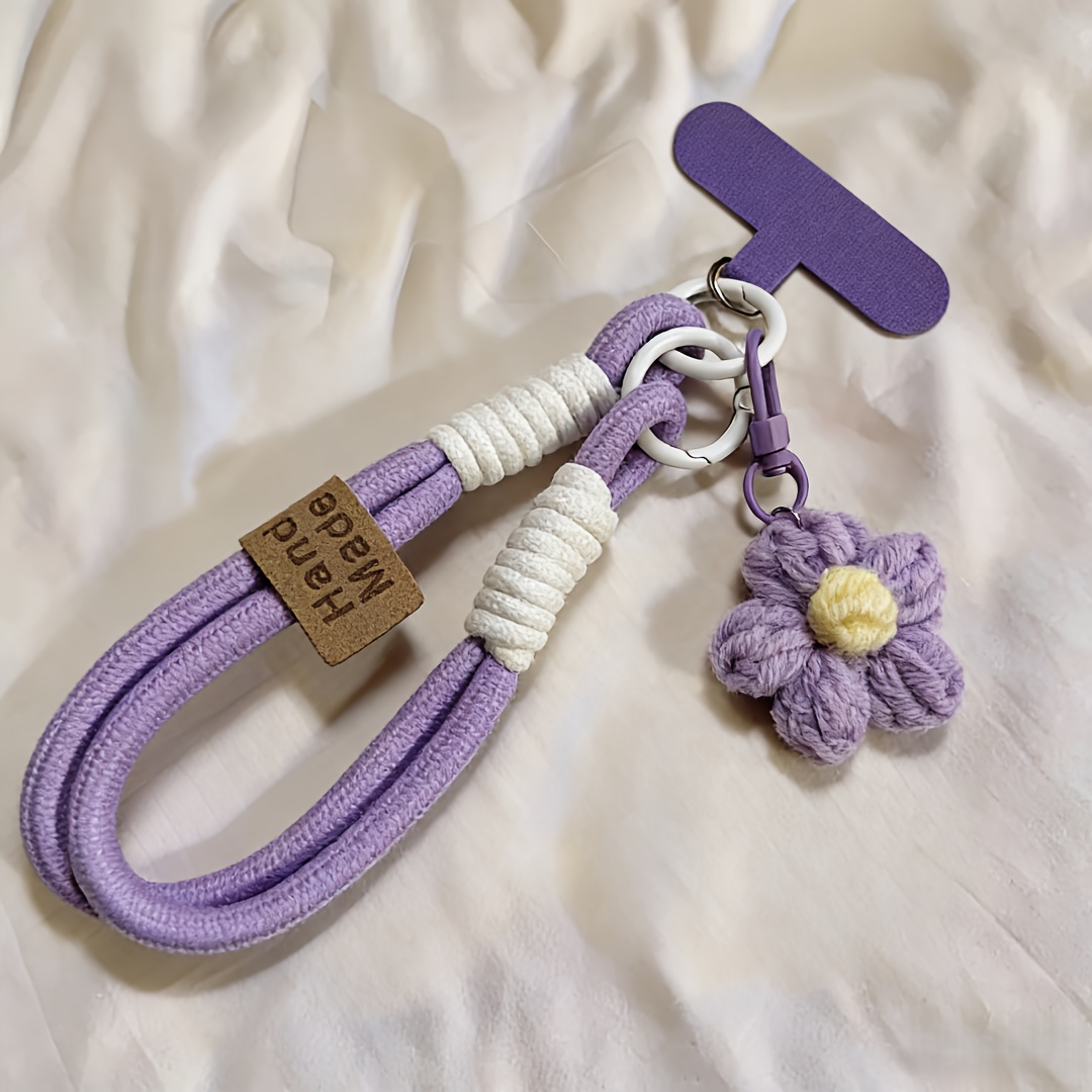 Hand Knit Flower Phone Lanyard - مراجعة Phone Accessories Keychain وسعره
