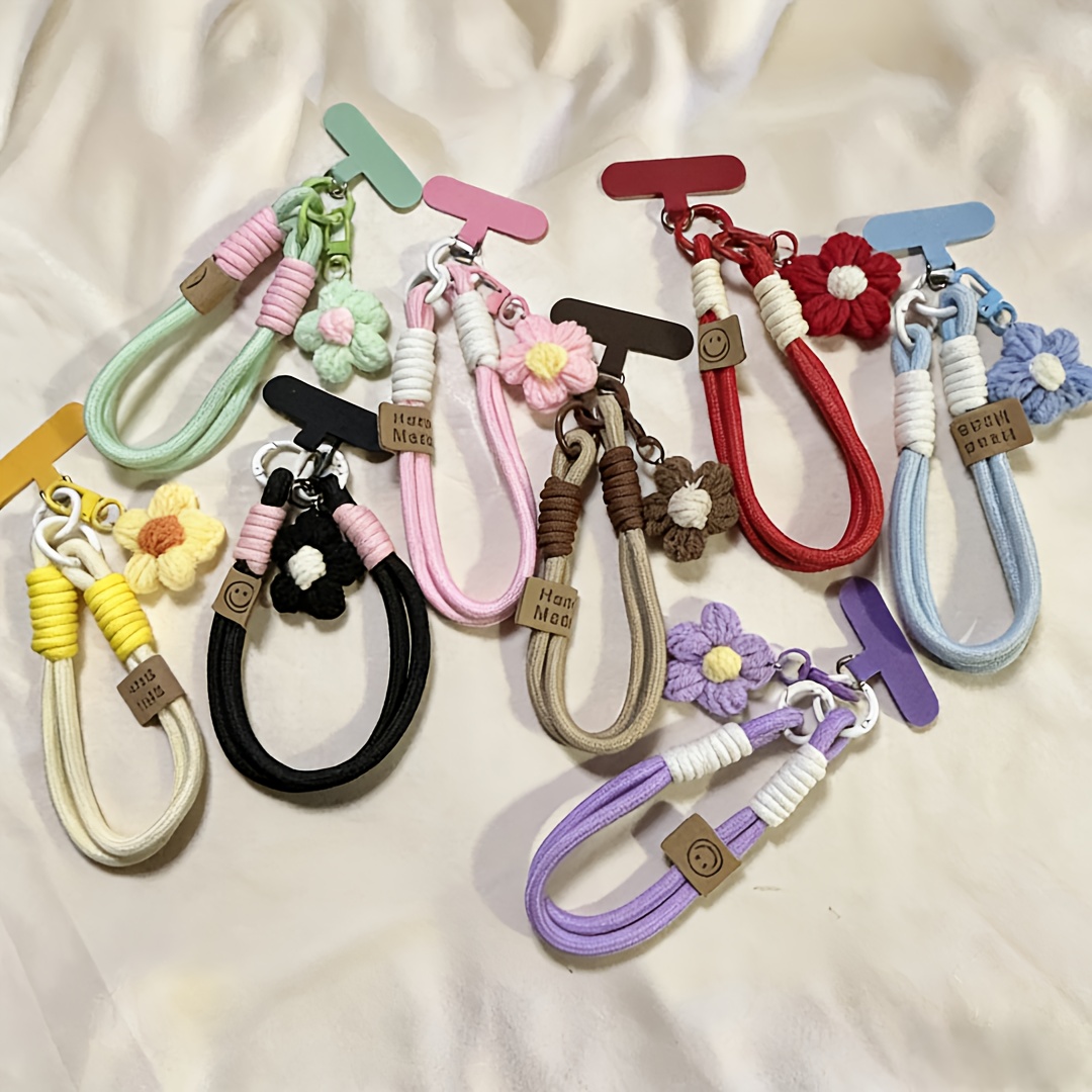 Hand Knit Flower Phone Lanyard - مراجعة Phone Accessories Keychain وسعره