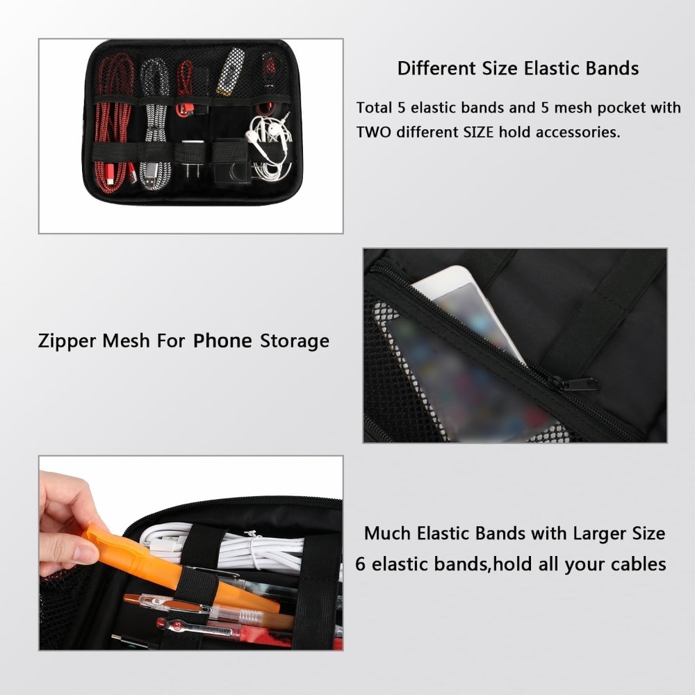 Electronics Organizer Travel C - مراجعة Phone Accessories Organizer وسعره