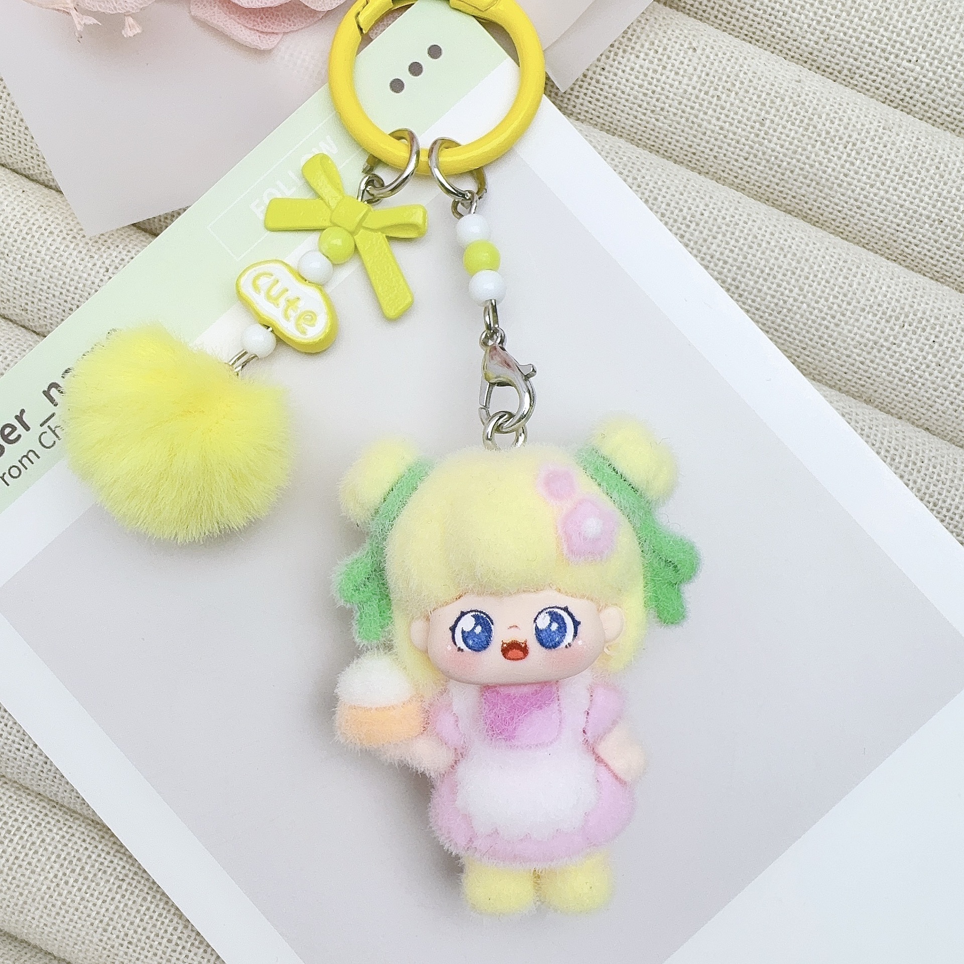for Baby Three Keychains Cute  - مراجعة Phone Accessories Keychain وسعره