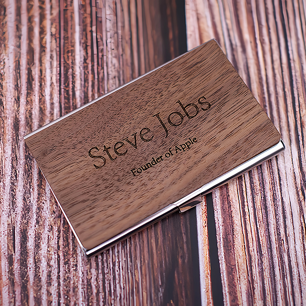 Custom Business Card Case Wood - مراجعة Phone Accessories Company وسعره