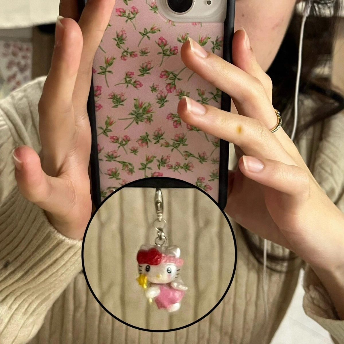 3D Hello Kitty Cute Cartoon Ba - مراجعة Phone Accessories Keychain وسعره