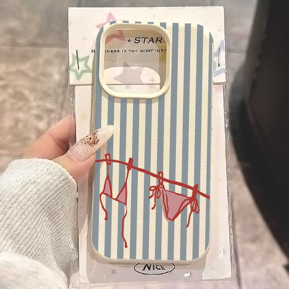Blue White Striped Bikini Phon - مراجعة Phone Accessories To Sell وسعره