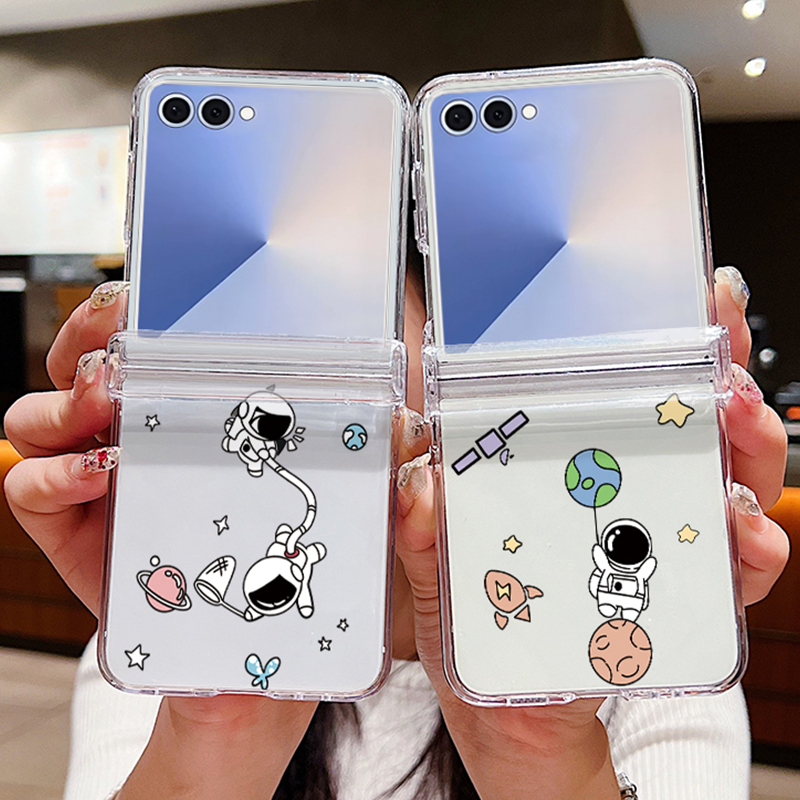Astronauts Pattern Folding Pho - مراجعة Phone Case Clear وسعره