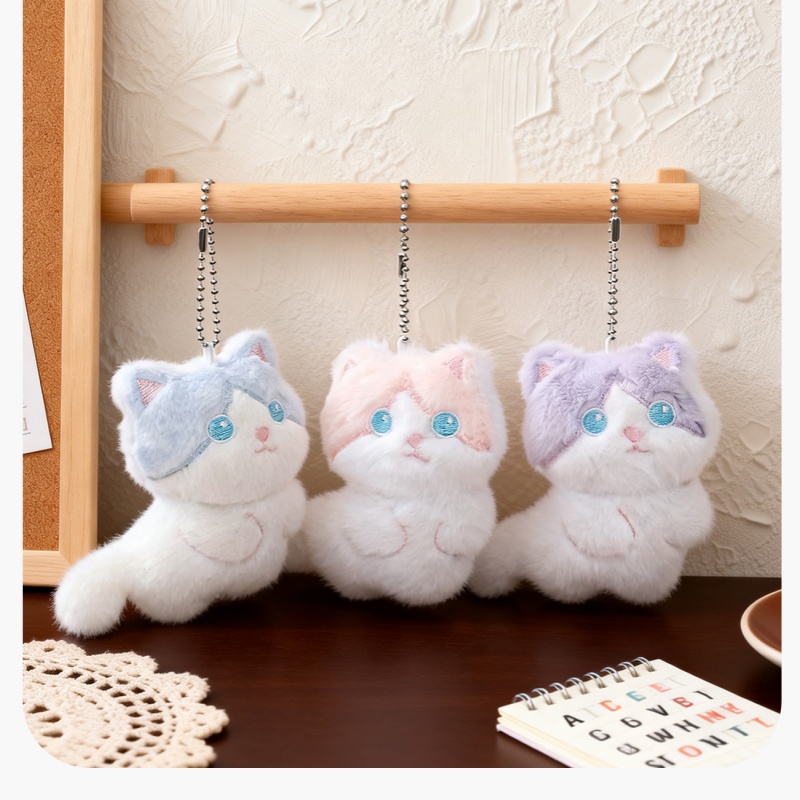  Cute Calico Cat Plush Keychai - مراجعة Phone Accessories In China وسعره