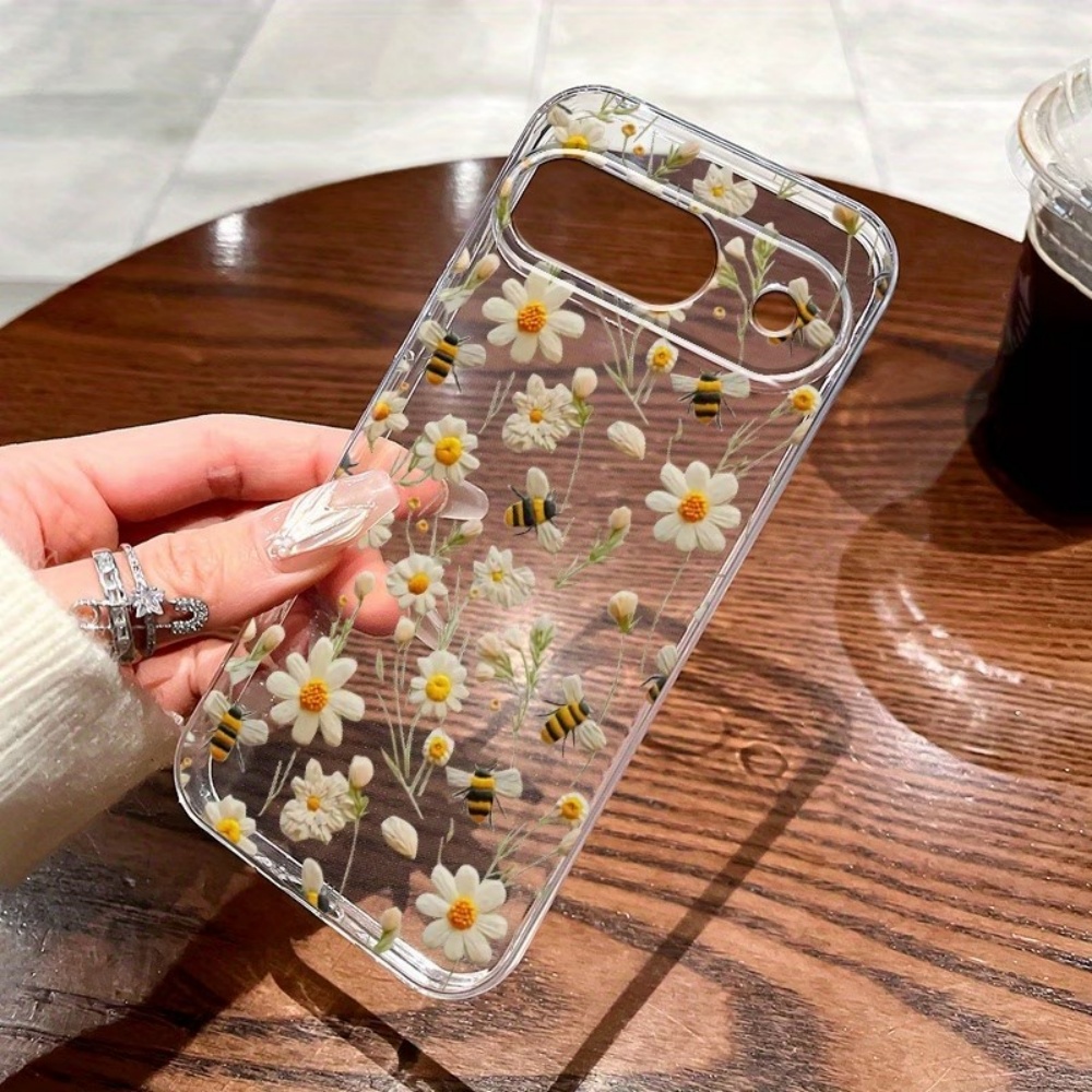 Cute Honeybee Flower Pattern S - مراجعة Phone Case Clear وسعره