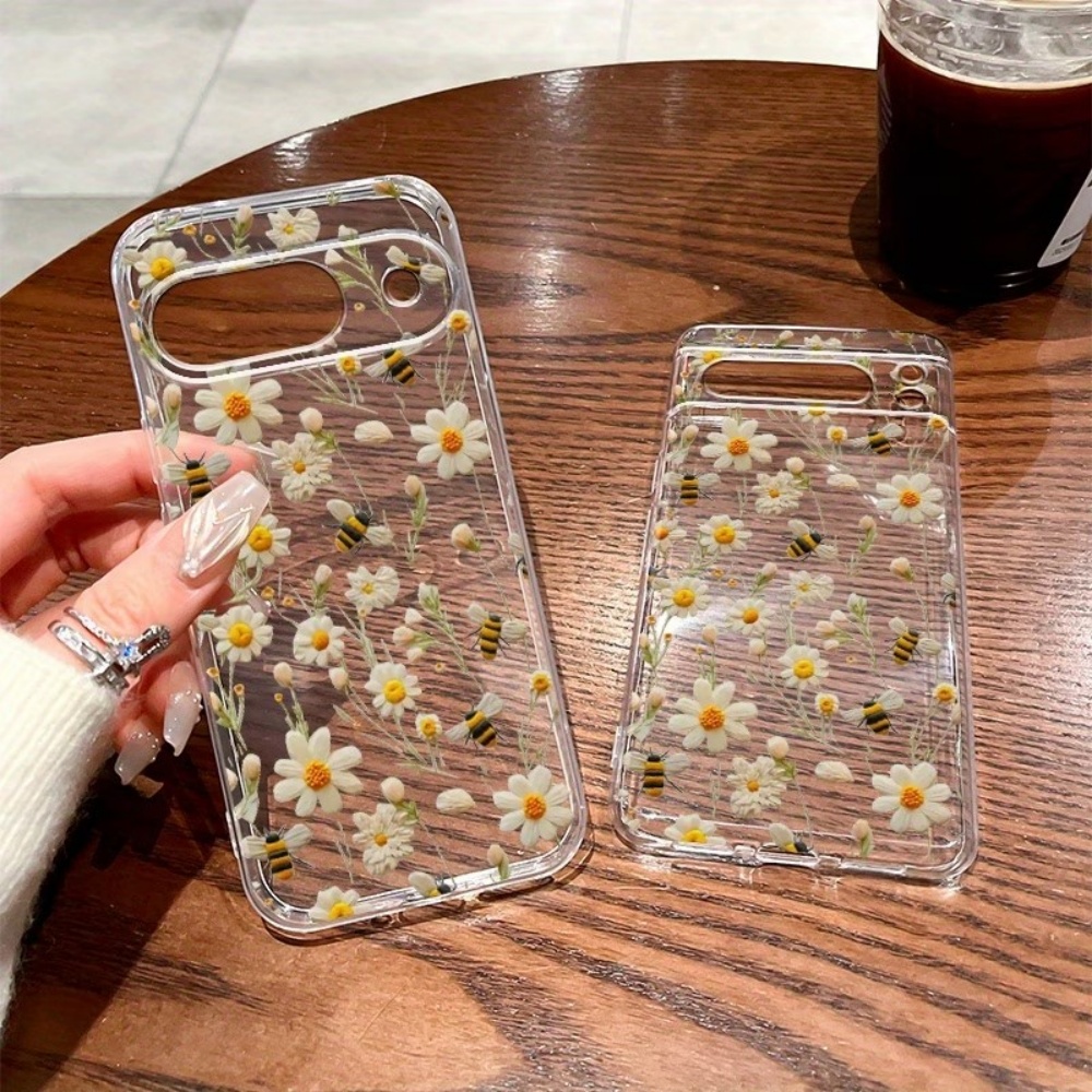 Cute Honeybee Flower Pattern S - مراجعة Phone Case Clear وسعره