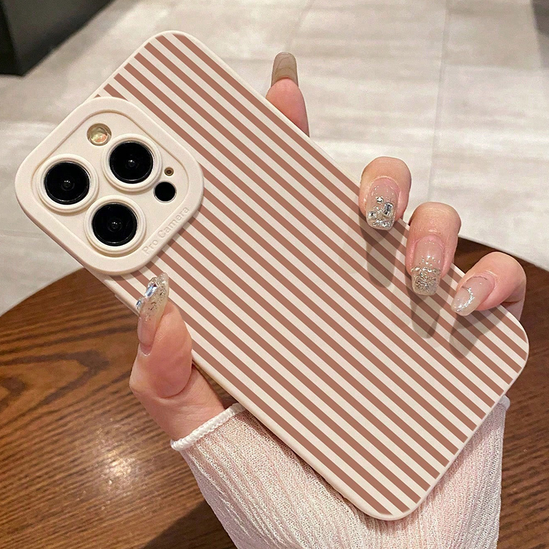 Pink Striped Painted Anti-Drop - مراجعة Phone Accessories To Sell وسعره