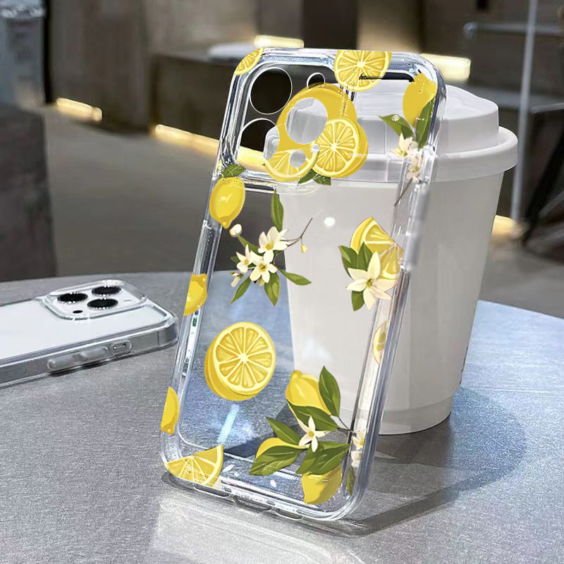 Summer Fruit Lemon Flower Clea - مراجعة Phone Case Clear وسعره