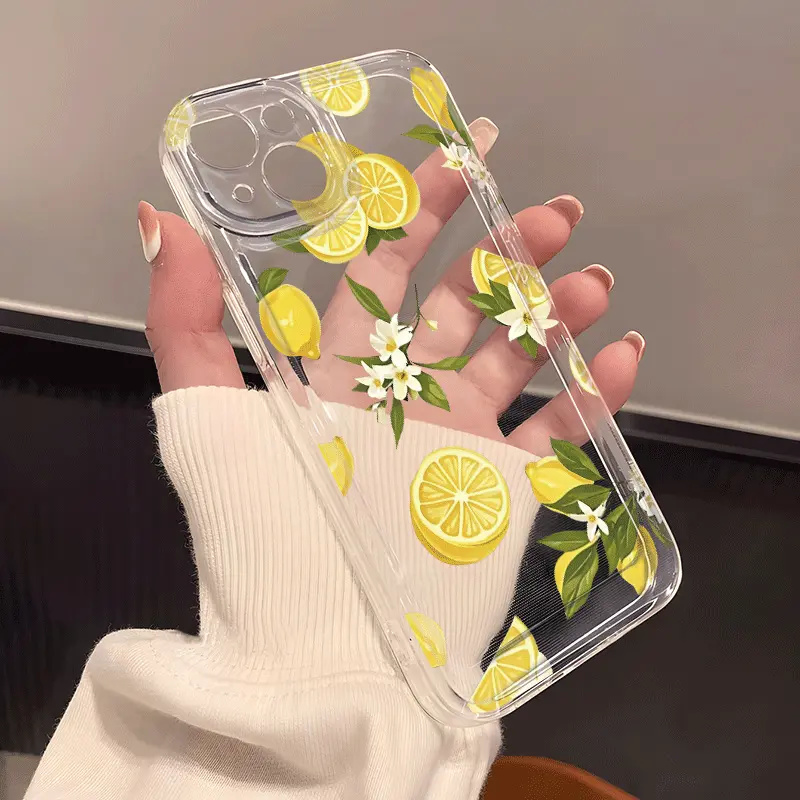 Summer Fruit Lemon Flower Clea - مراجعة Phone Case Clear وسعره
