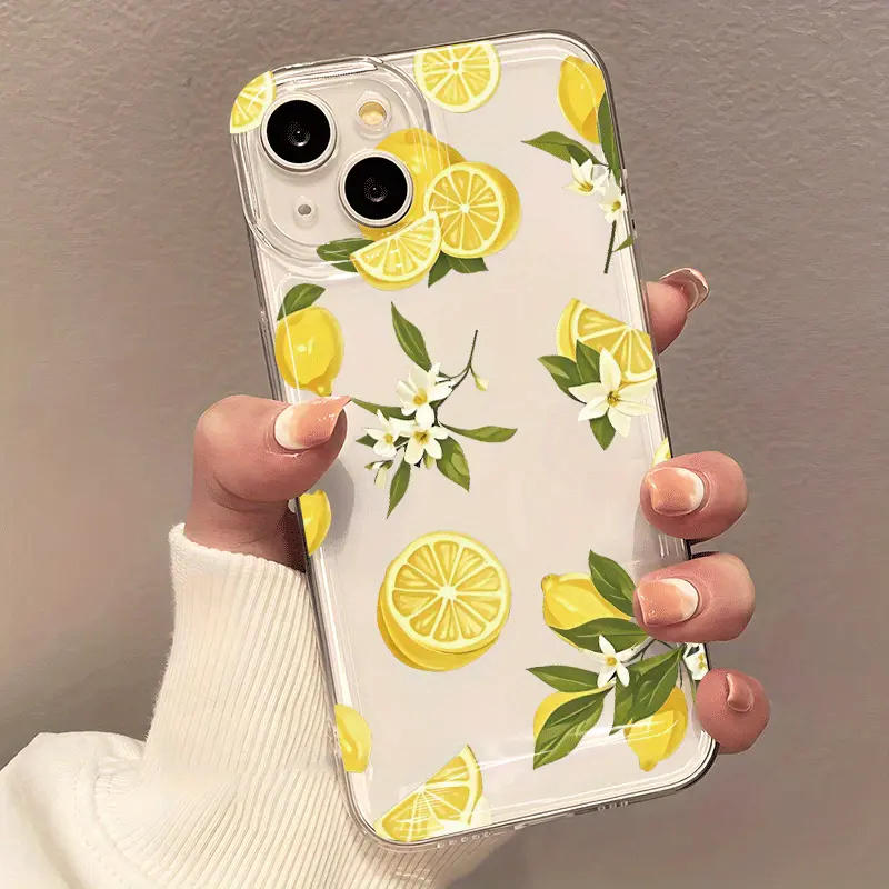 Summer Fruit Lemon Flower Clea - مراجعة Phone Case Clear وسعره