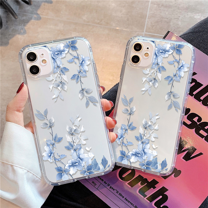 Blue Flower Transparent Phone  - مراجعة Phone Case Clear وسعره