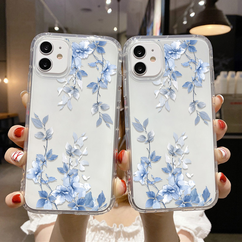Blue Flower Transparent Phone  - مراجعة Phone Case Clear وسعره