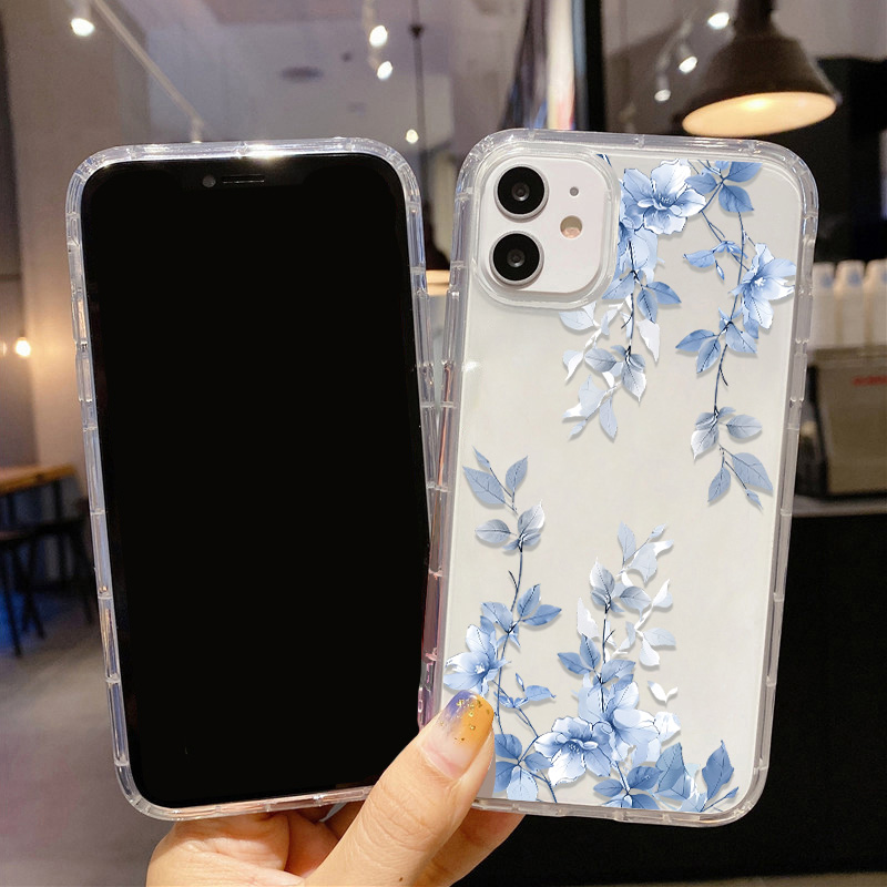 Blue Flower Transparent Phone  - مراجعة Phone Case Clear وسعره