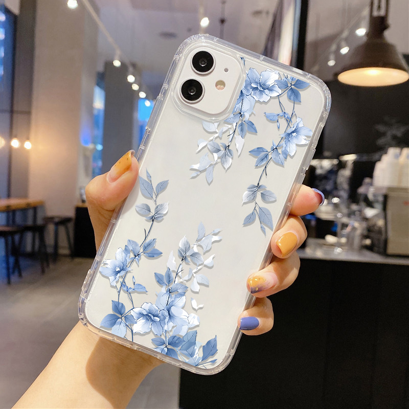 Blue Flower Transparent Phone  - مراجعة Phone Case Clear وسعره